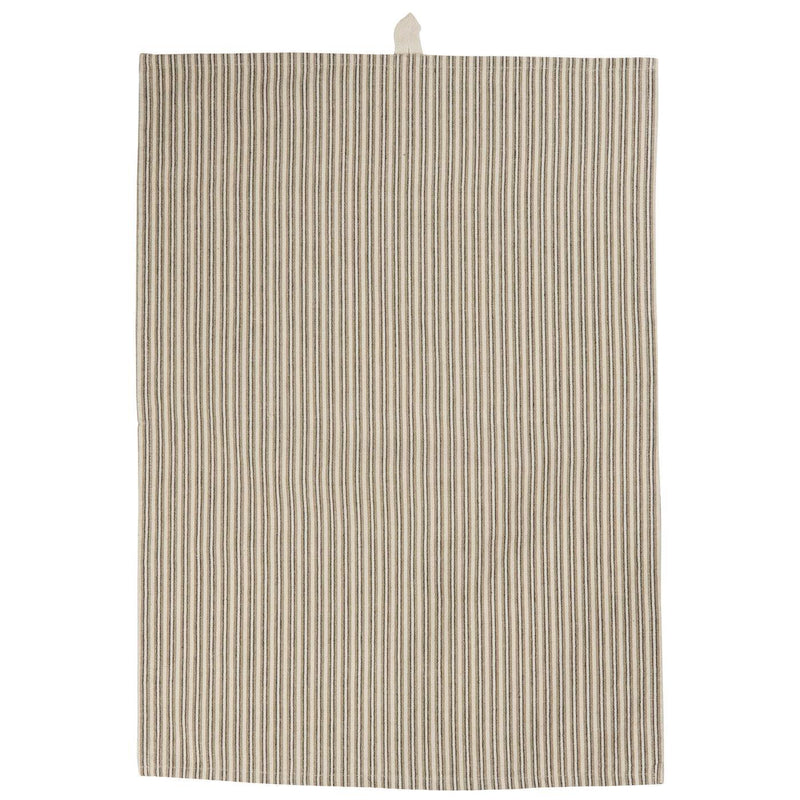 Grey & Black Striped Tea Towel