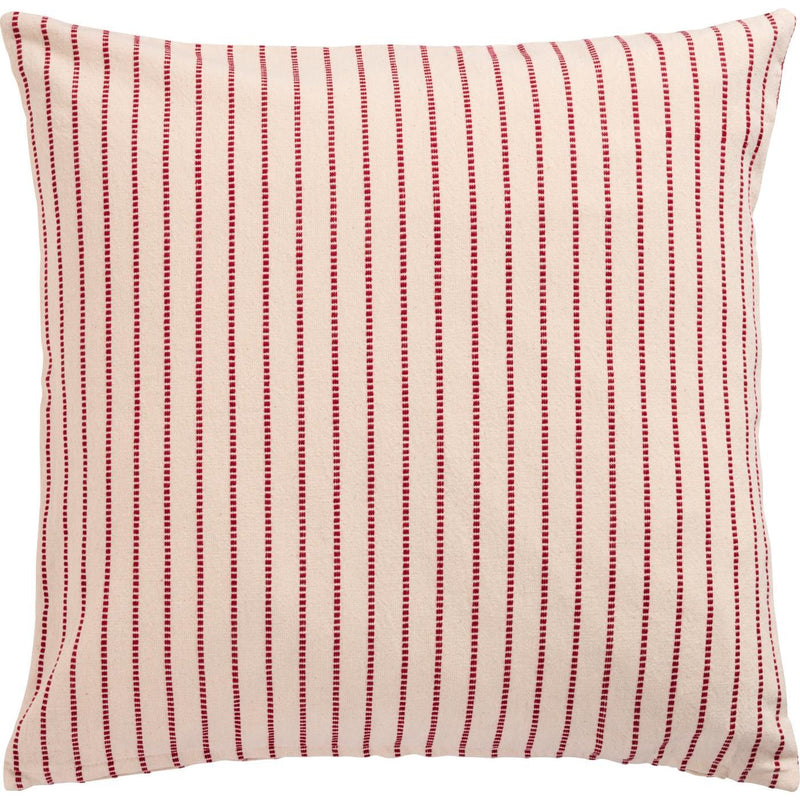 Red Woven Striped Cushion