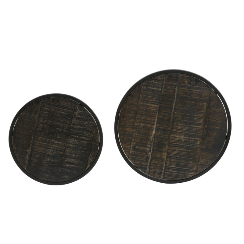 S/2 Boda Matte Black Side Tables