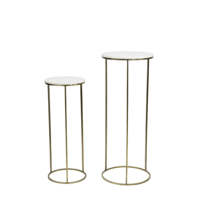 S/2 Marble & Bronze Tables