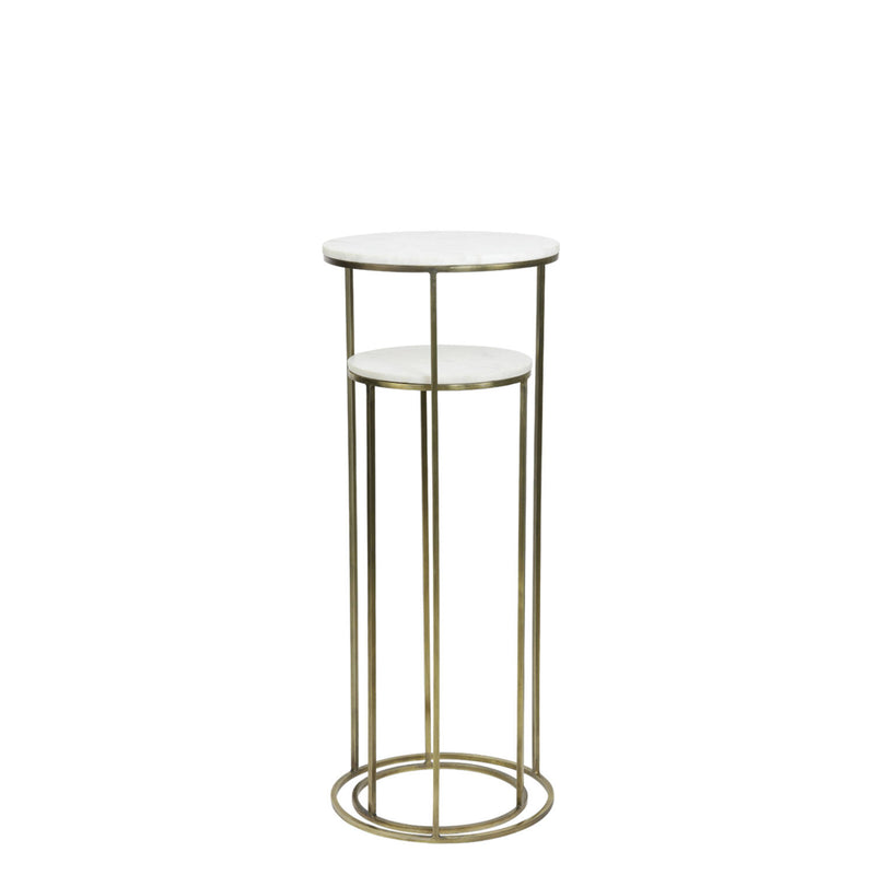 S/2 Marble & Bronze Tables