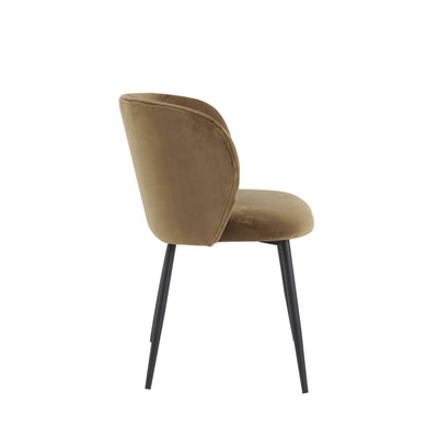 Brown Velvet Dining Chair