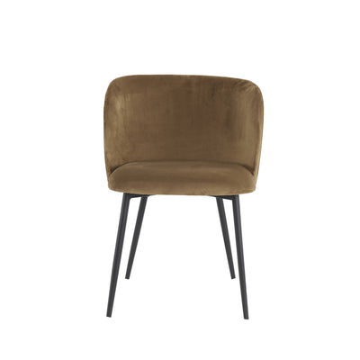 Brown Velvet Dining Chair