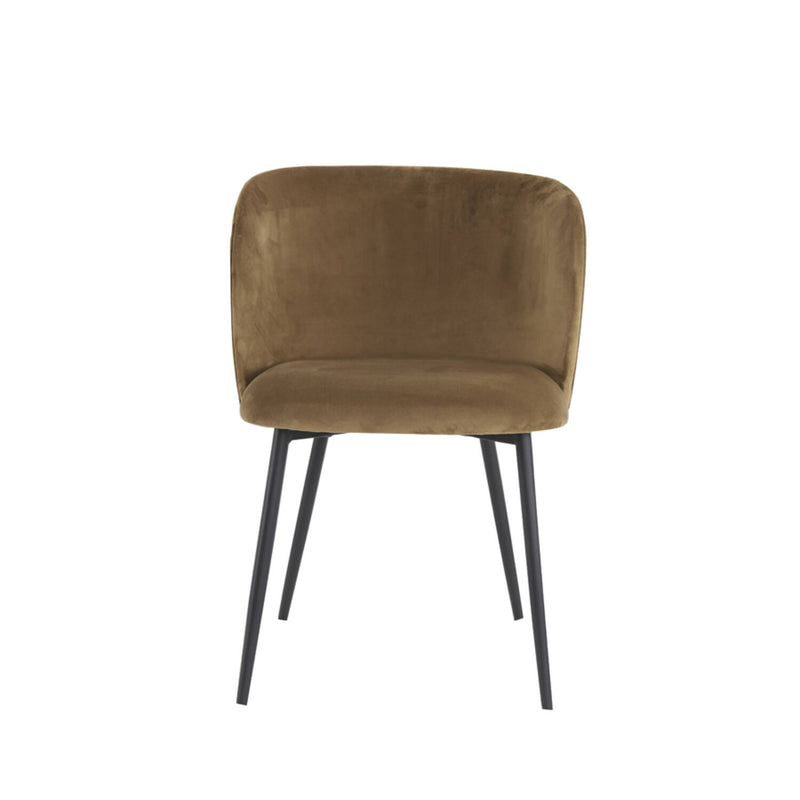 Brown Velvet Dining Chair