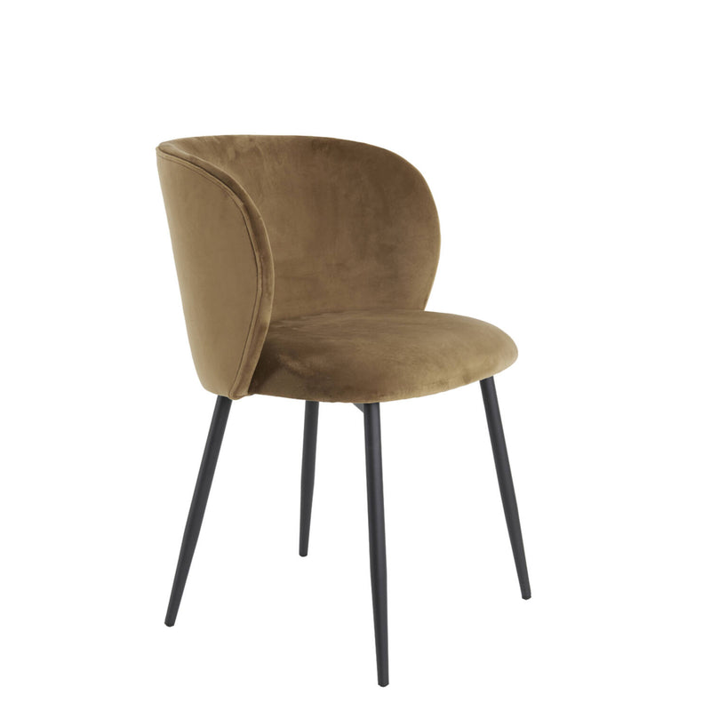 Brown Velvet Dining Chair