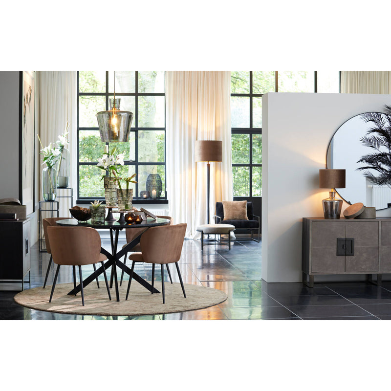 Brown Velvet Dining Chair