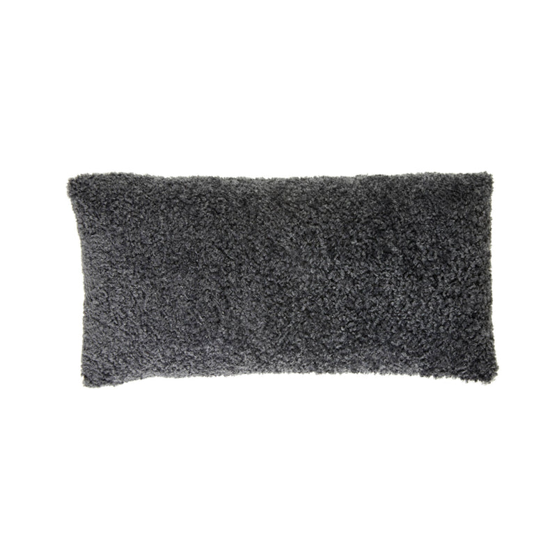 60x30 Dark Grey Teddy/Velvet Cushion