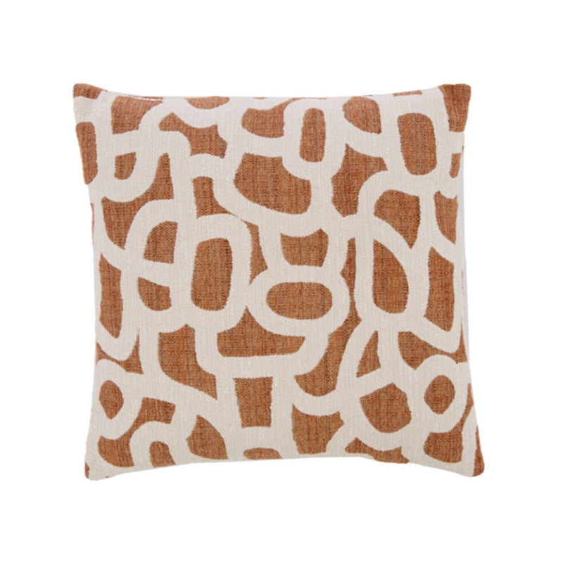 Terracotta & Cream Swirl Cushion 45x45cm