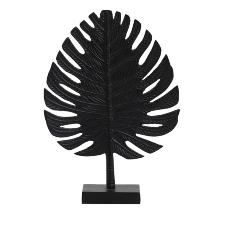 33cm Black Leaf Ornament