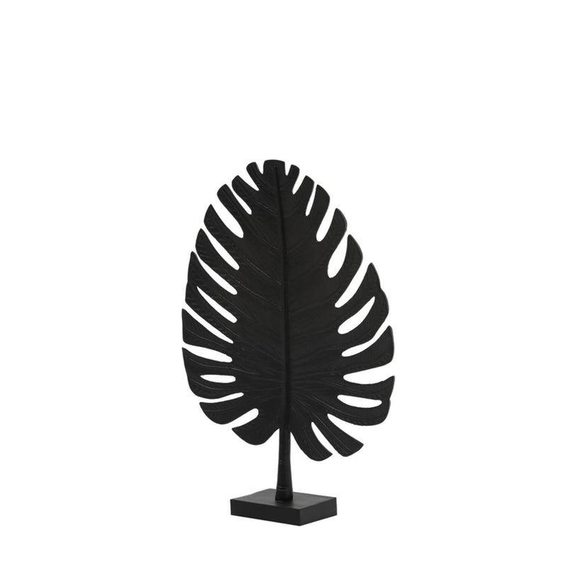 Black Leaf Ornament on Stand