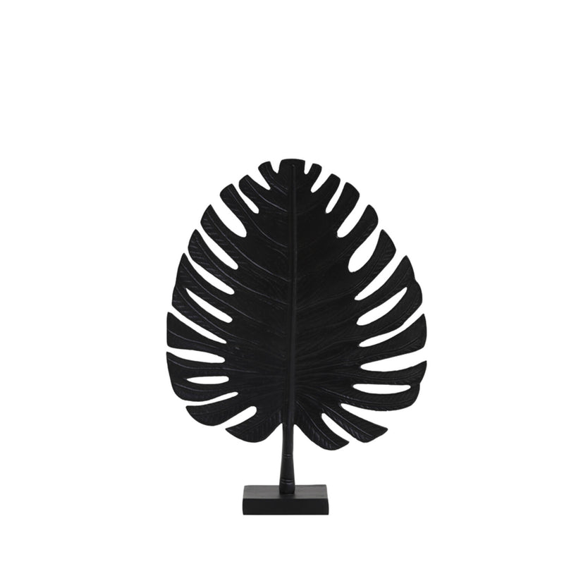 Black Leaf Ornament on Stand