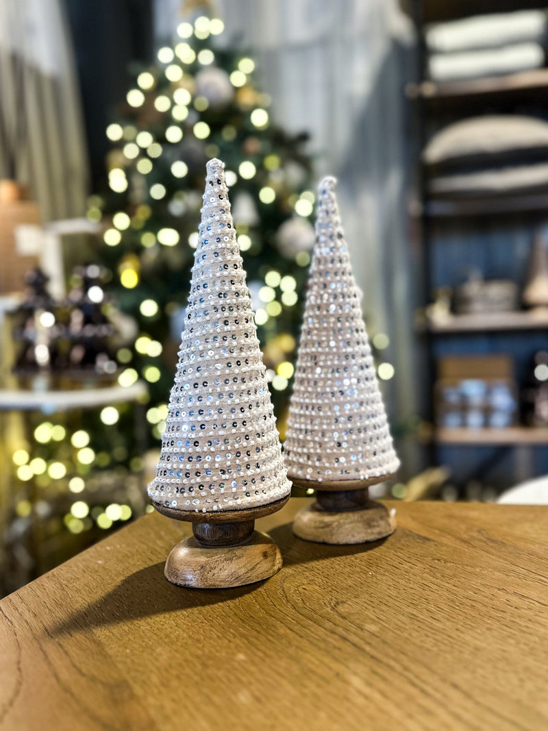 Natural Fabric Sequinned Tree