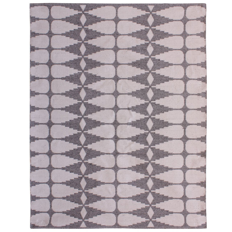 160x230cm Grey & Charcoal Jacquard Woven Rug