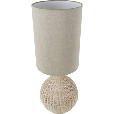 Natural Rattan Lamp With Drum Shade