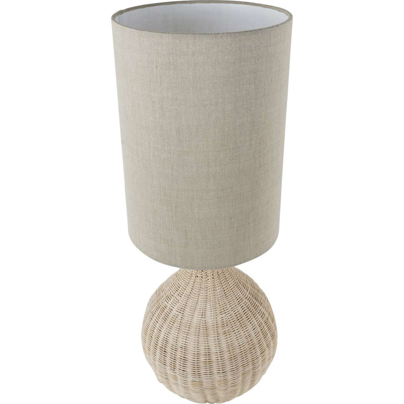 Natural Rattan Lamp With Drum Shade