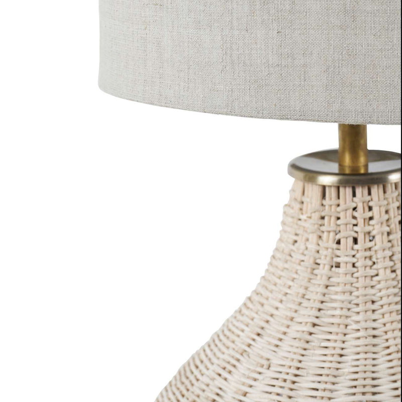 Natural Rattan Lamp With Drum Shade