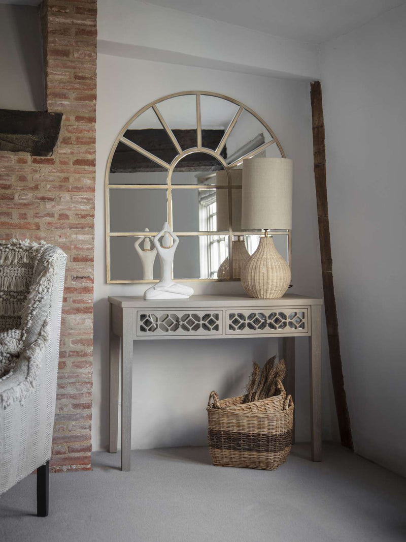 Natural Rattan Lamp With Drum Shade