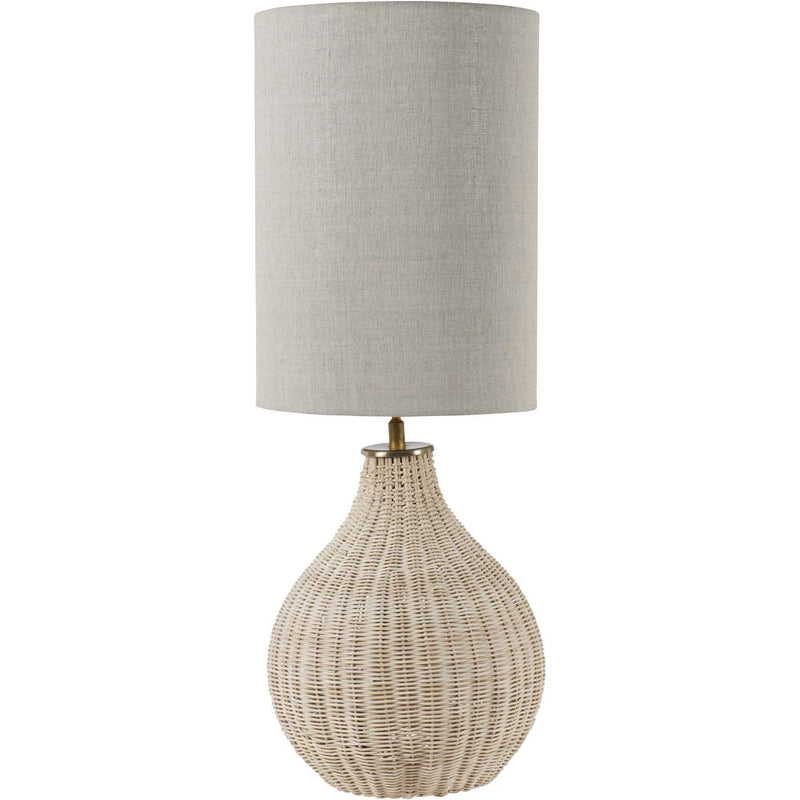 Natural Rattan Lamp With Drum Shade