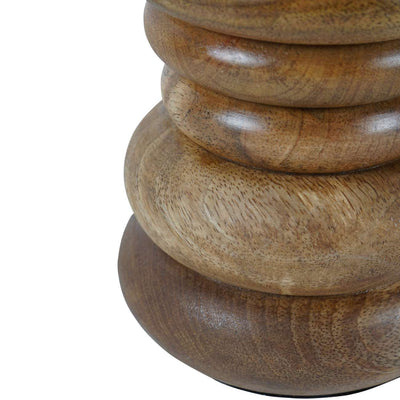 Sculpted Wooden Table Lamp