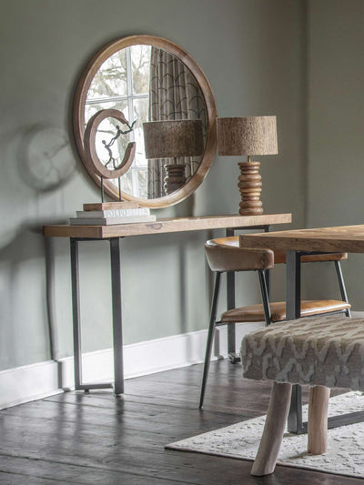 Sculpted Wooden Table Lamp