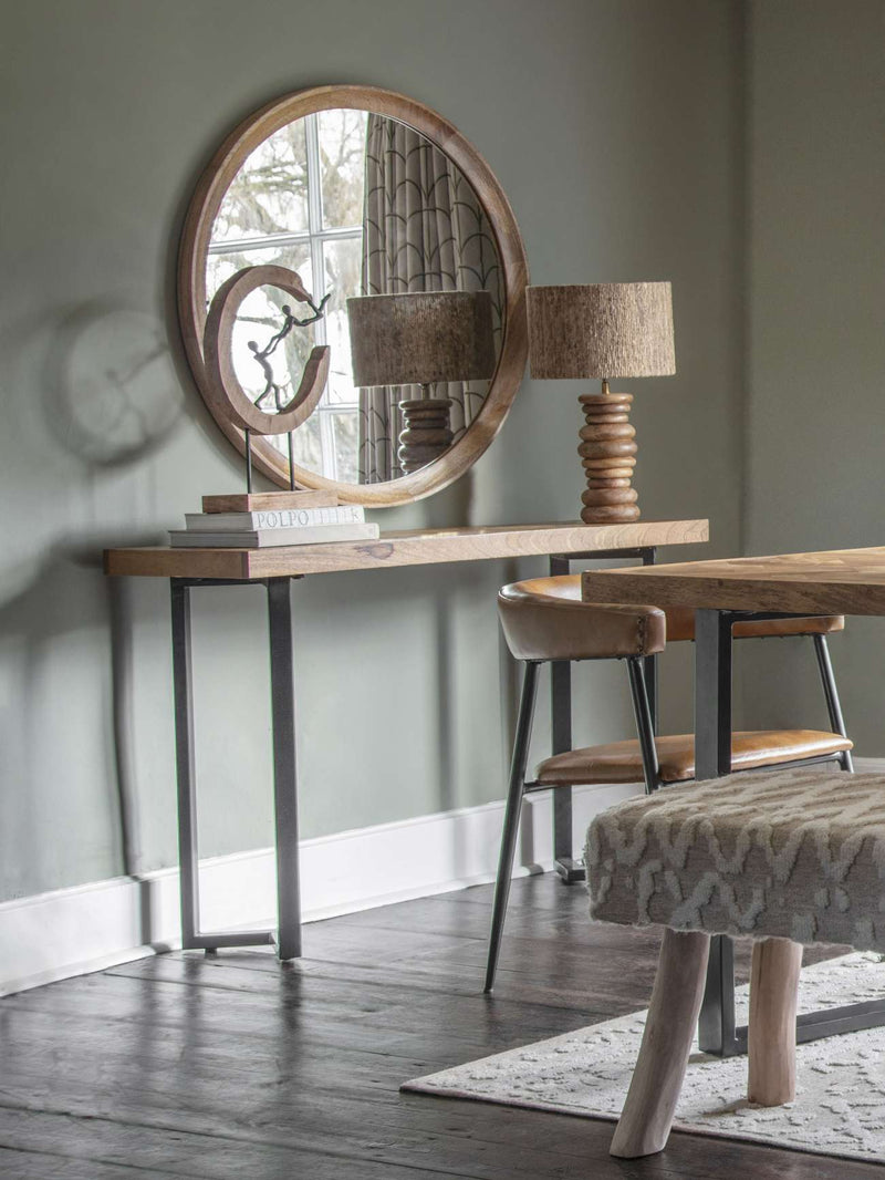 Sculpted Wooden Table Lamp