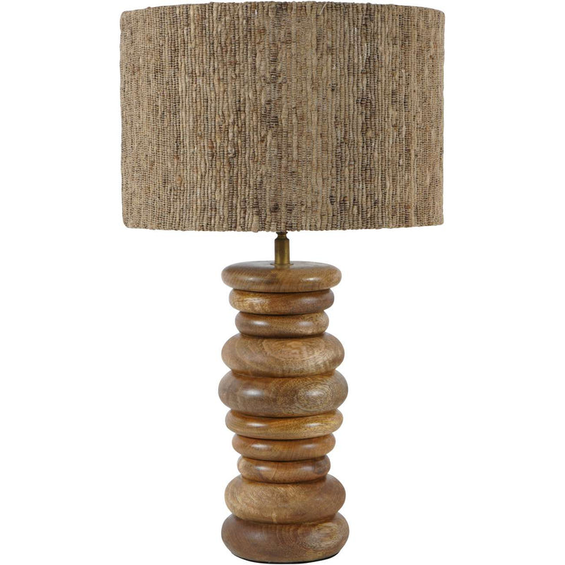 Sculpted Wooden Table Lamp