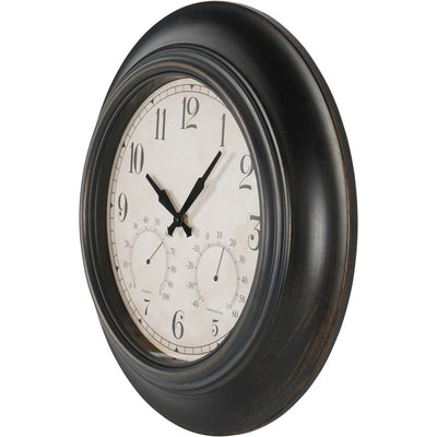 53.3cm Black Outdoor Metal Clock