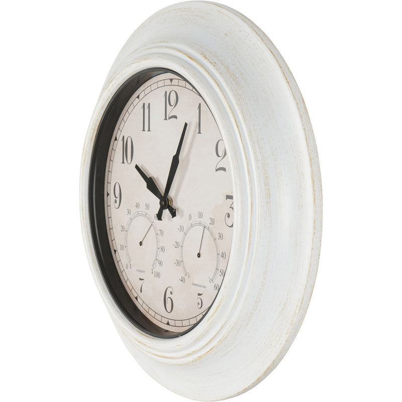 53.3cm White Outdoor Metal Clock