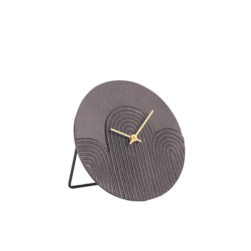 GWEN 20cm Brown Metal Clock