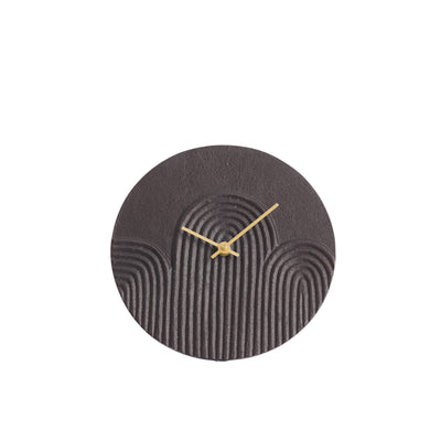 GWEN 20cm Brown Metal Clock