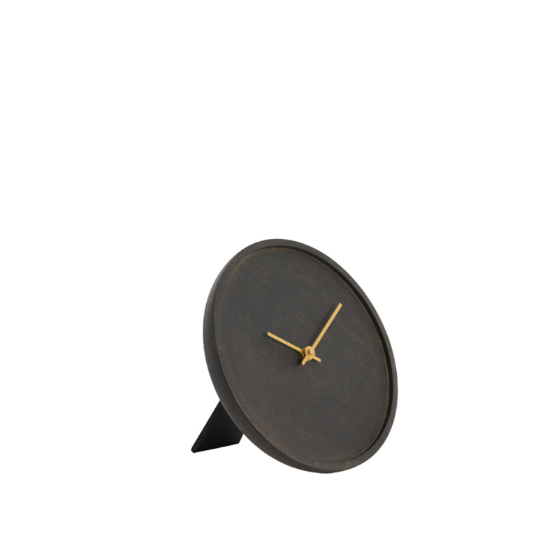 VETA 20cm Dark Mango Wood Clock