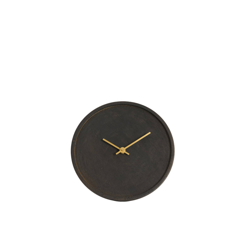 VETA 20cm Dark Mango Wood Clock