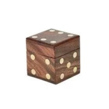 Wooden Box With 6 Dice
