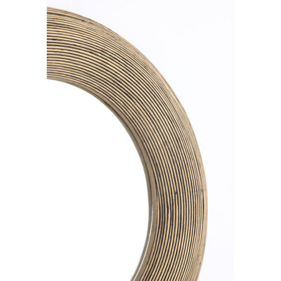 Small Ridged Round Mirror