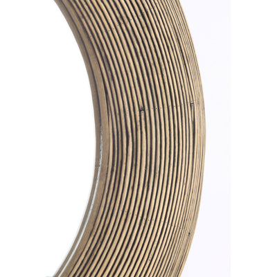 Small Ridged Round Mirror