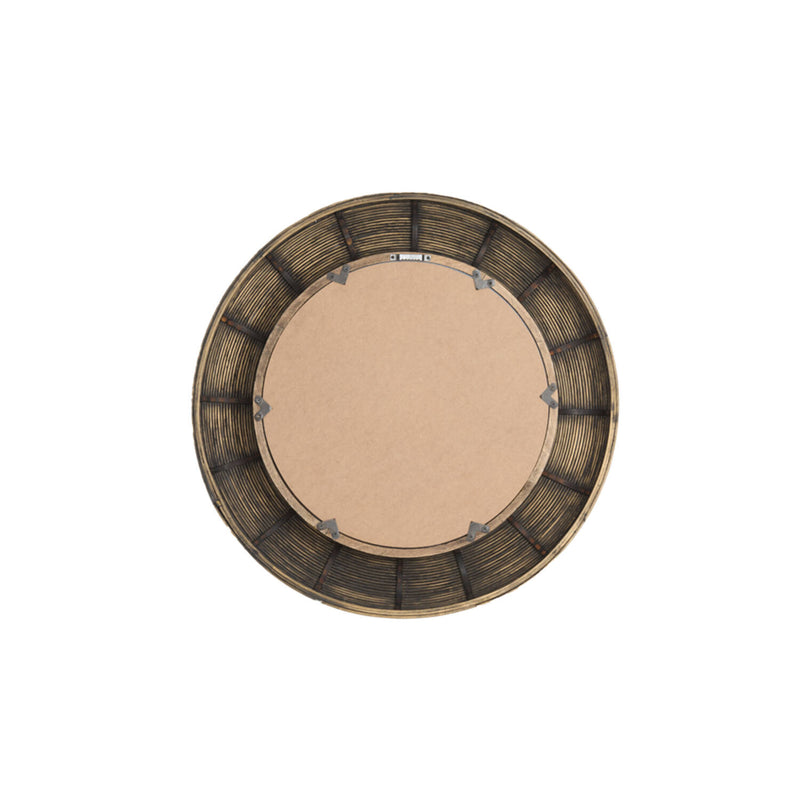 Small Ridged Round Mirror