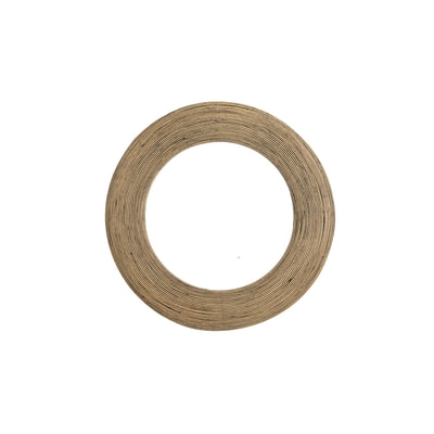 Small Ridged Round Mirror