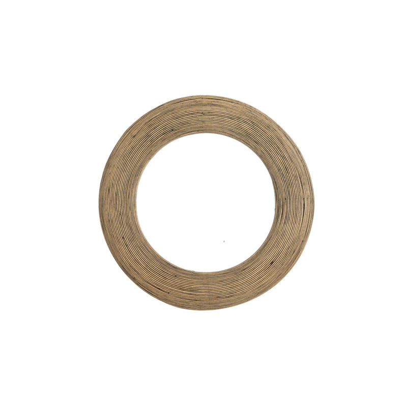 Small Ridged Round Mirror