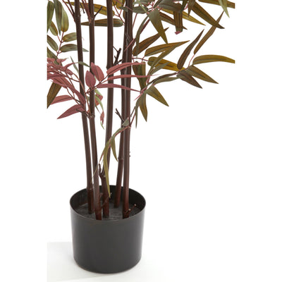 Large Green/Red Potted Bamboo Ornament