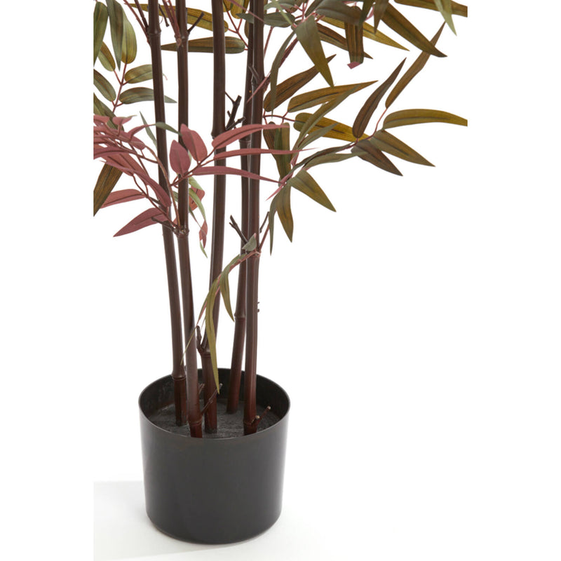 Large Green/Red Potted Bamboo Ornament