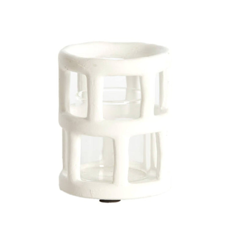 Small MOS White Glass Tealight