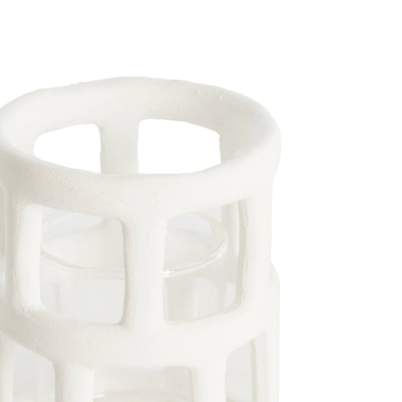 Small MOS White Glass Tealight