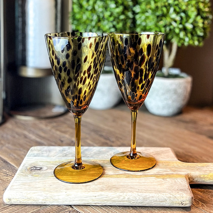 Leopard Print Goblet Glass – Zoohause