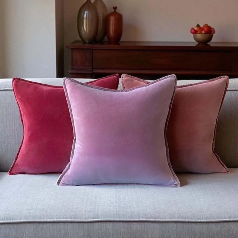 Brick Red Velvet Cushion 50x50cm