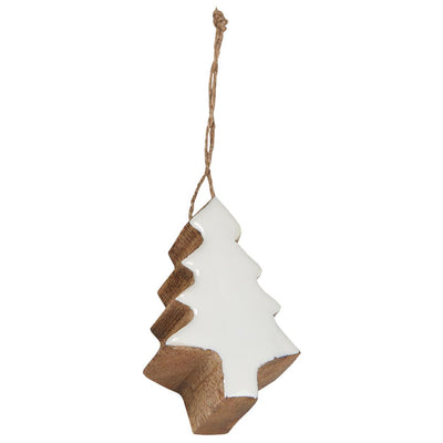 White Hanging Wooden Christmas Tree