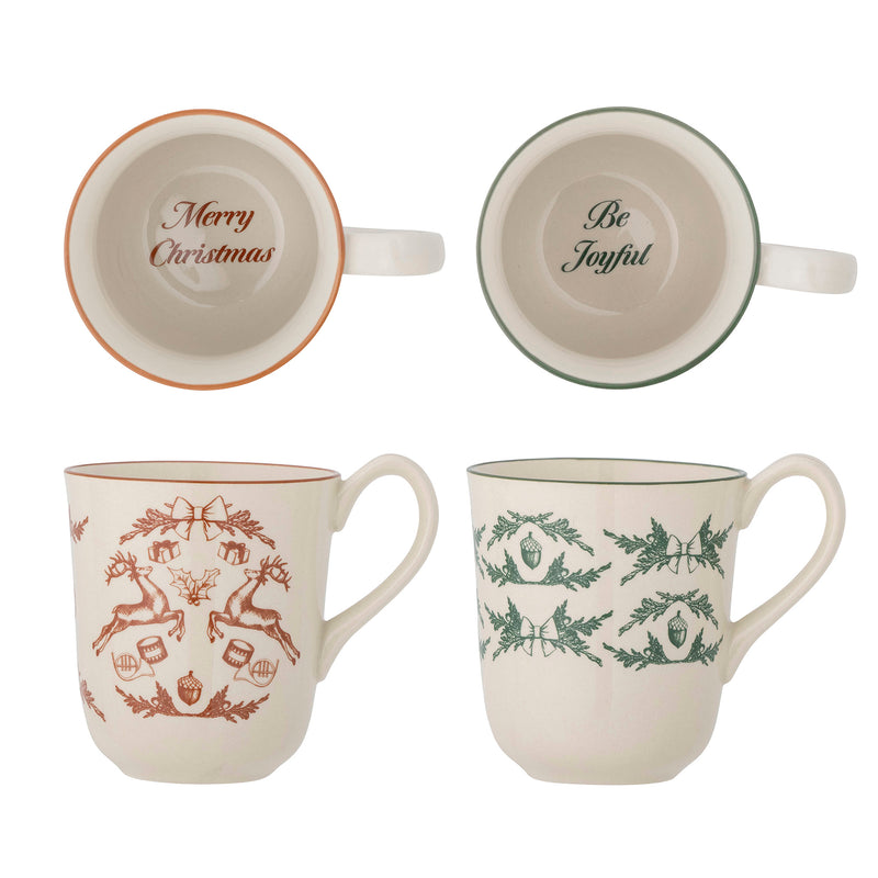 S/2 Festive Mugs