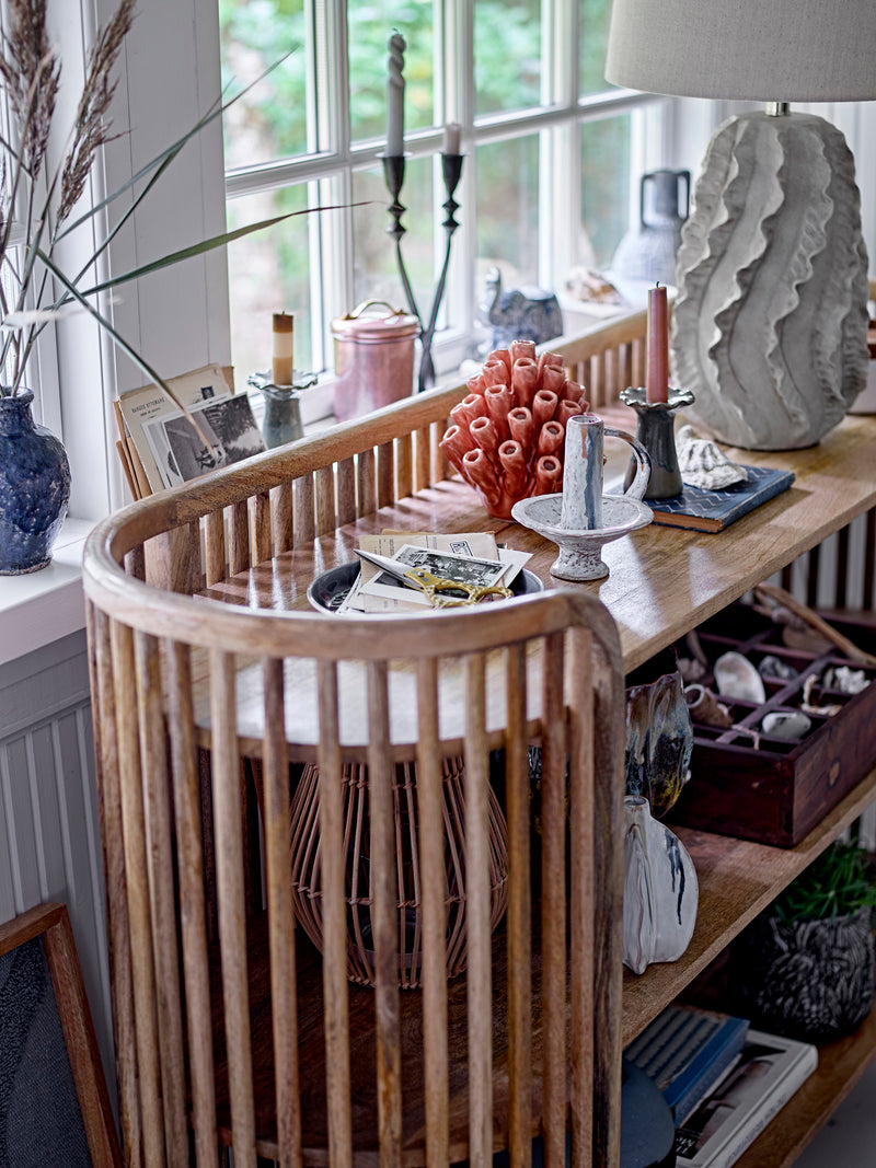 Acream Brown Glazed Candle Holder