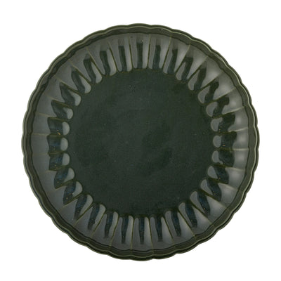 Dark Green Stoneware Plate