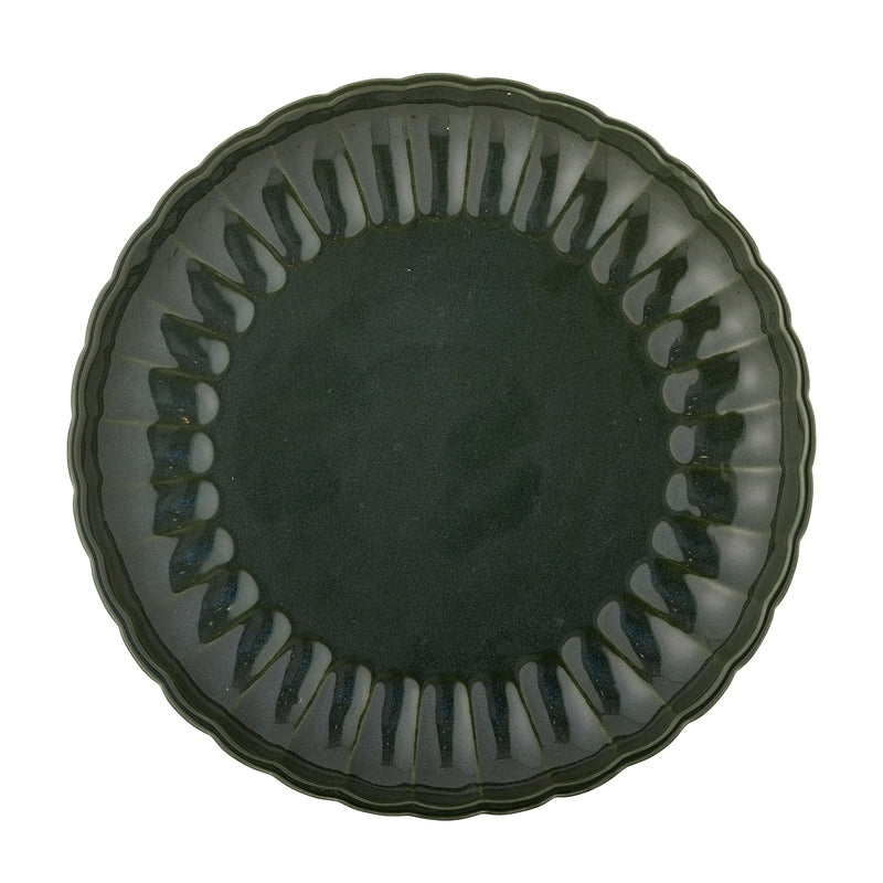 Dark Green Stoneware Plate