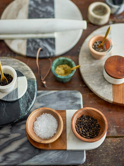 Salt & Pepper Pots, Brown, Acacia